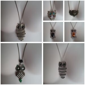 New 7pc Owl Necklace Bundle
